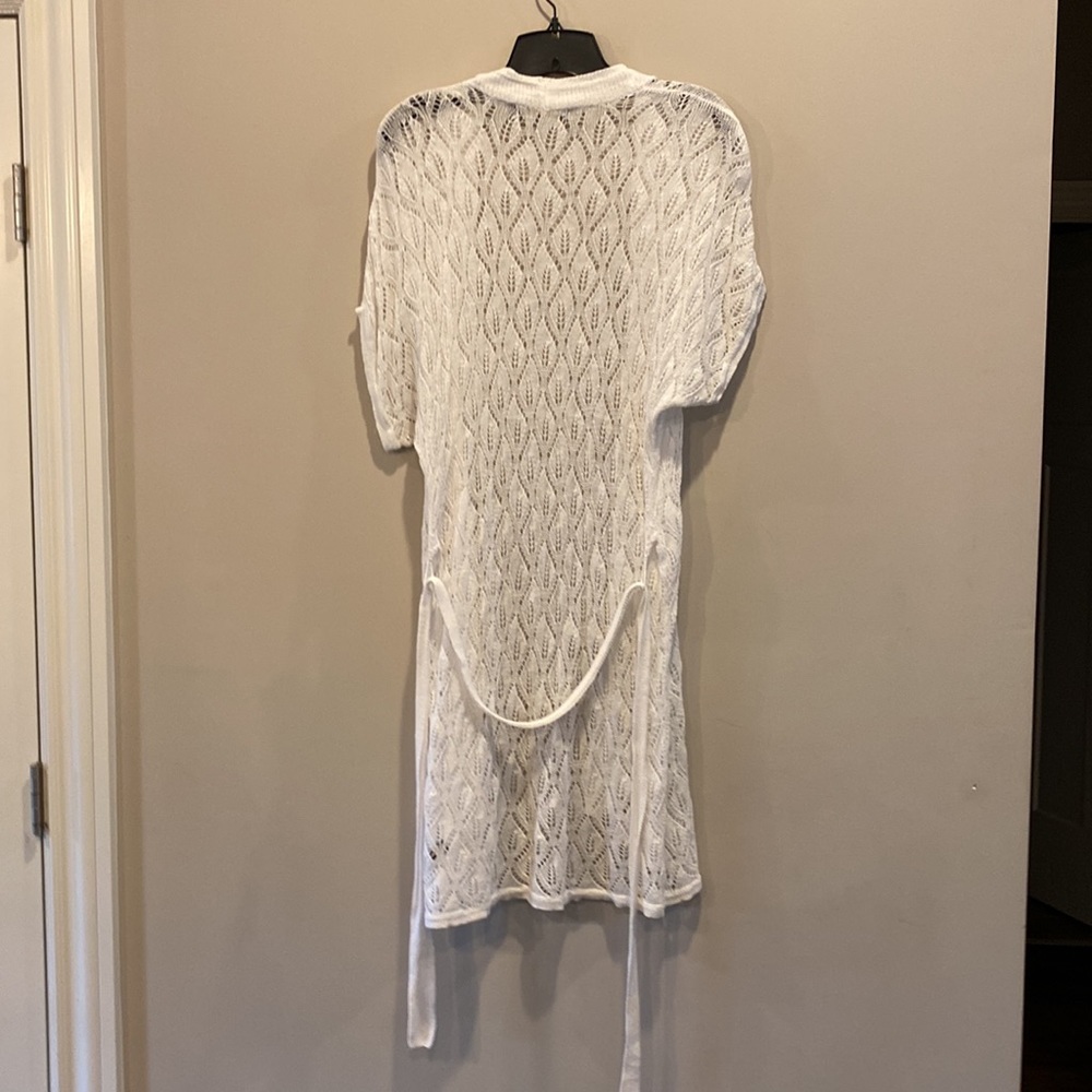 Outback Red, from The Limited long white lacy tied cardigan - Picture 8 of 8